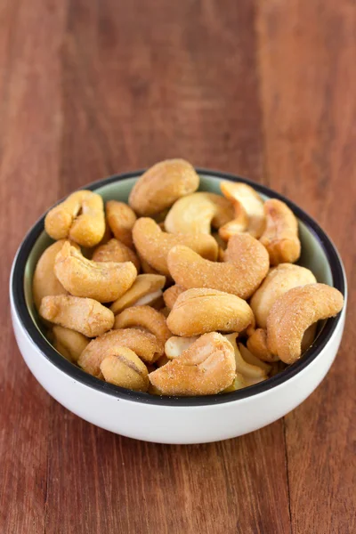 Cashew in small bowl — Stock Photo, Image