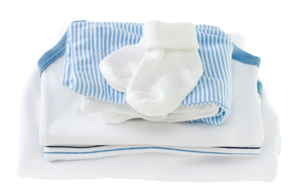 Newborn clothes on white background — Stock Photo, Image