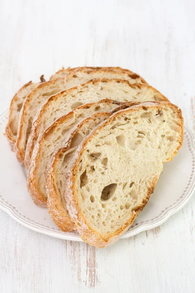 Bread on plate — Stock Photo, Image