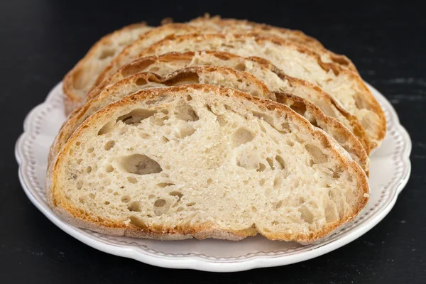 Bread on plate — Stock Photo, Image