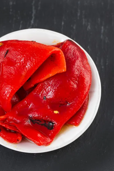 Grilled pepper on plate — Stock Photo, Image