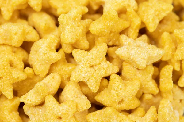 Süße Gelbe Cornflakes Makro — Stockfoto