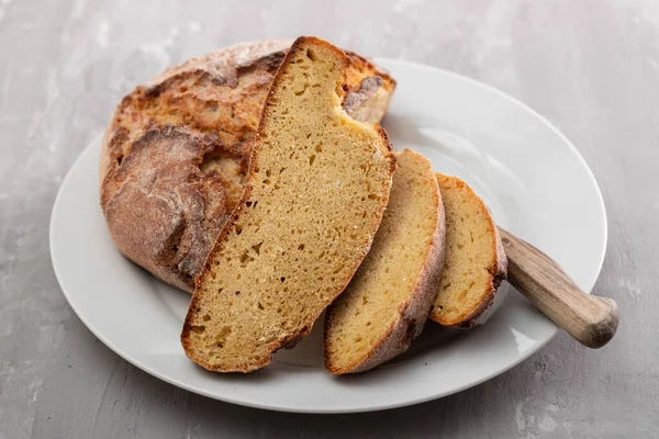 Kukuřičný Chleba Chléb Obsahující Kukuřičnou Mouku Kukuřičnou Mouku Portugalský Kukuřičný — Stock fotografie