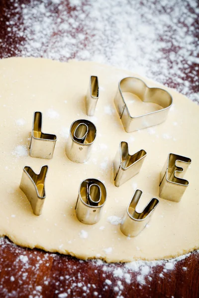 Amore cookie cutter — Foto Stock