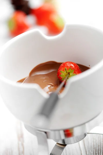 Chocolate fondue — Stock Photo, Image