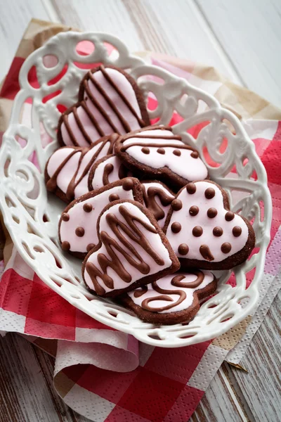 Soubory cookie srdce — Stock fotografie