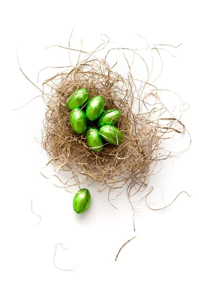 Green easter eggs — Stock Photo, Image