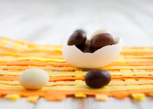 Chocolate easter eggs — Stock Photo, Image