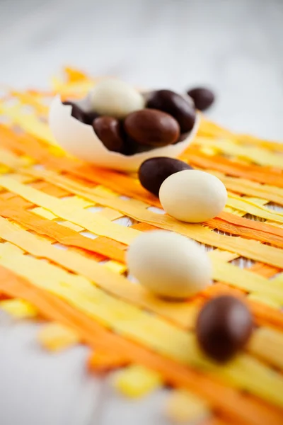 Chocolate easter eggs — Stock Photo, Image