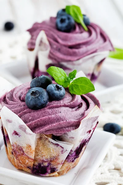 蓝莓蛋糕 — 图库照片