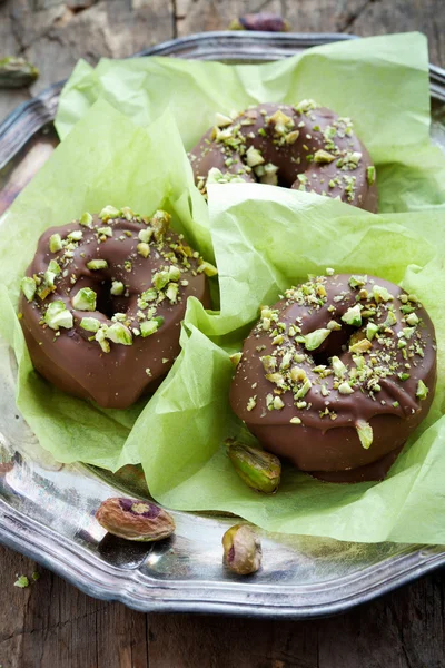 Çikolatalı donuts — Stok fotoğraf