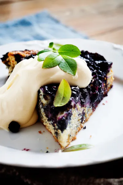 Blaubeerkuchen — Stockfoto