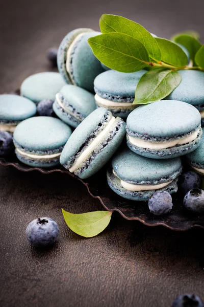Blueberry macaroons — Stock Photo, Image