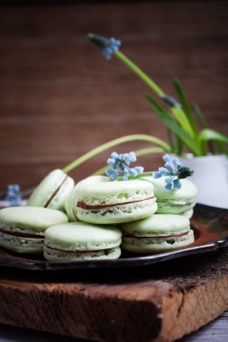 Yeşil macaroons