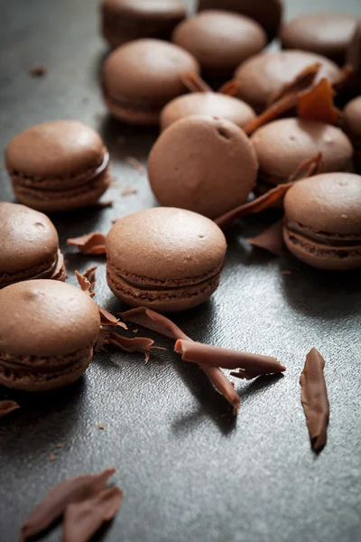 Chocolate macaroons — Stock Photo, Image