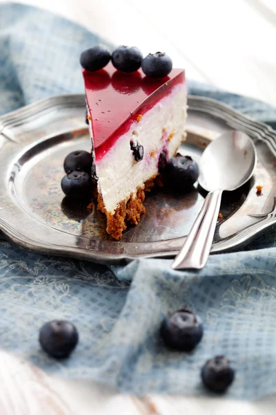 Tarta de queso con arándanos —  Fotos de Stock