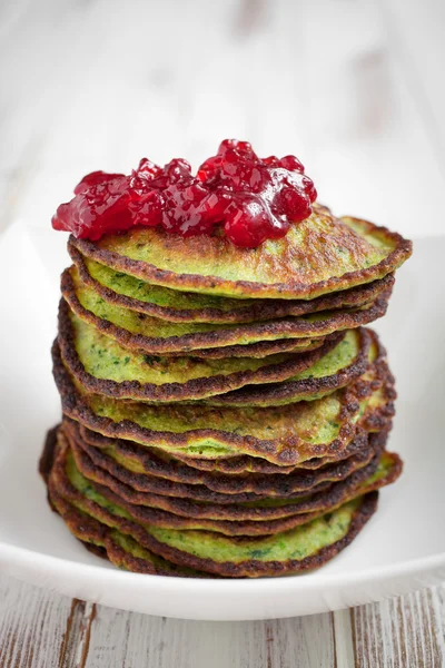 Spinach pancakes — Stock Photo, Image