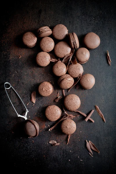 Čokoládové makaróny — Stock fotografie