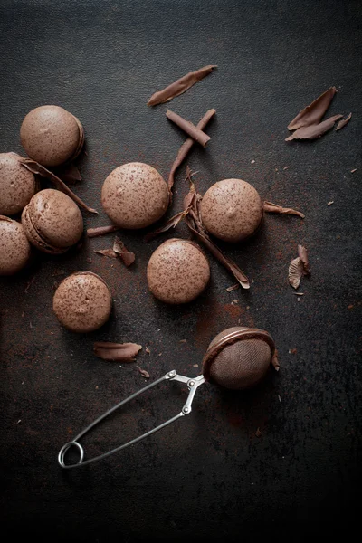 Çikolata macaroons — Stok fotoğraf