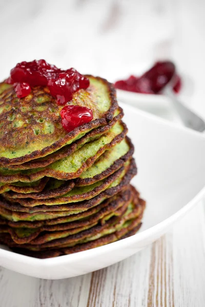 Spinach pancakes — Stock Photo, Image