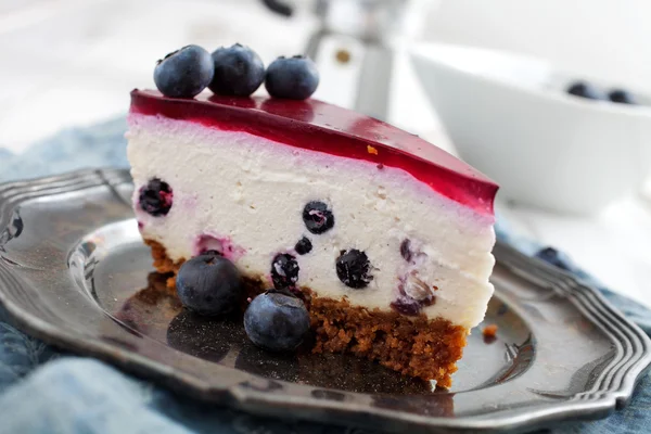 Tarta de queso con arándanos —  Fotos de Stock