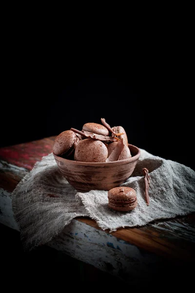 Macarrones de chocolate Imagen De Stock