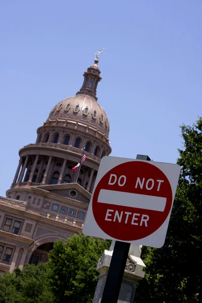 Nicht eintreten state capitol austin, texas — Stockfoto