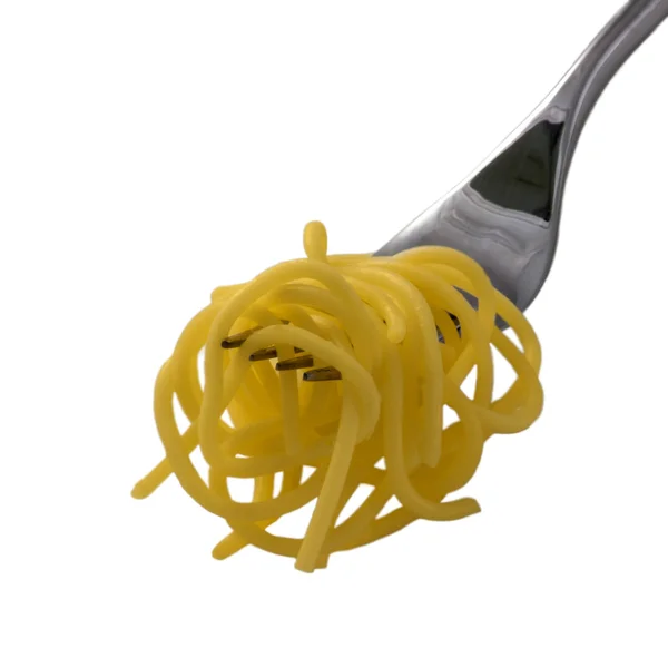 Spaghetti op een vork — Stockfoto