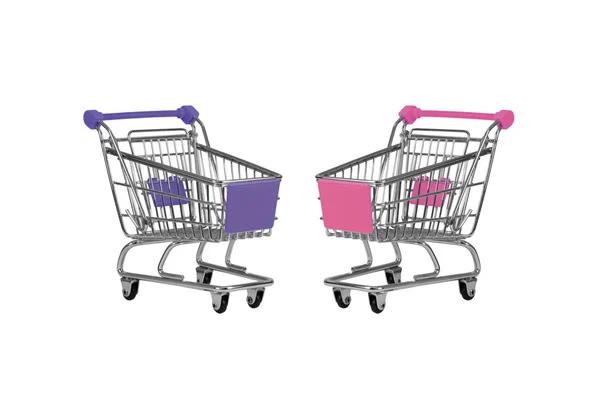 Two shopping carts — Stock Photo, Image