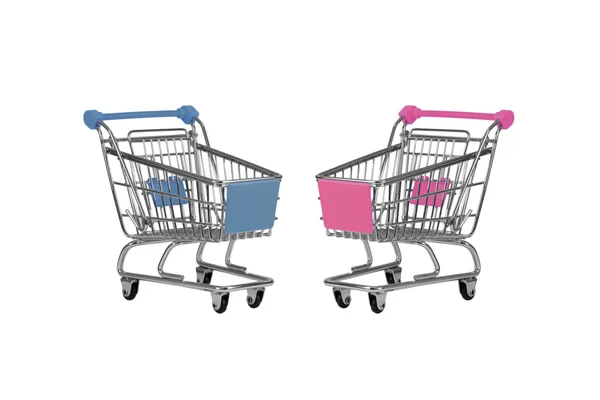 Two shopping carts — Stock Photo, Image