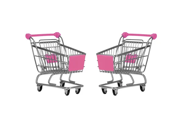 Two shopping carts — Stock Photo, Image