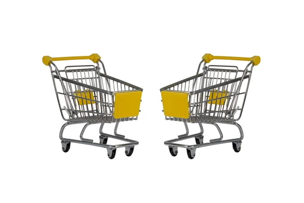 Dois carrinhos de compras — Fotografia de Stock