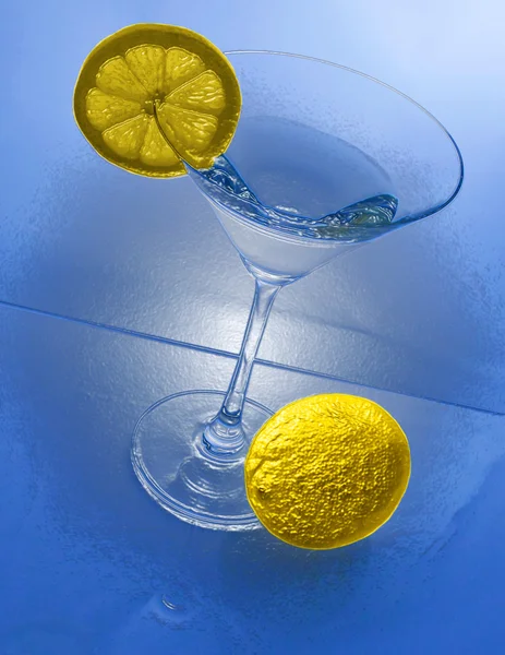 Blue Painting of a fancy drink — Stock Photo, Image