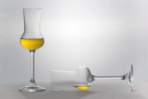 Två Grappa glas — Stockfoto