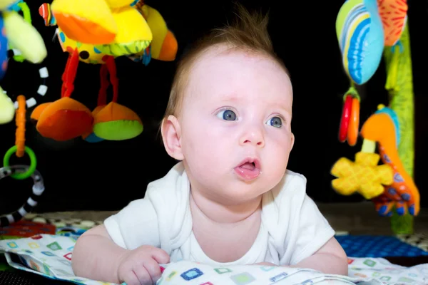 Cute almost four month old baby girl — Stock Photo, Image