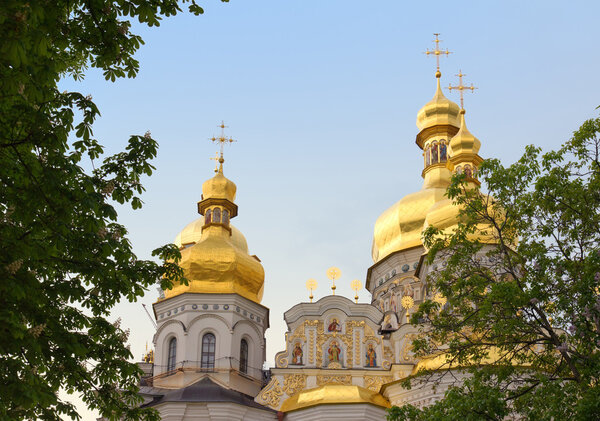 Fragment of Uspensky Cathedral in Kiev-Pechersk Lavra.