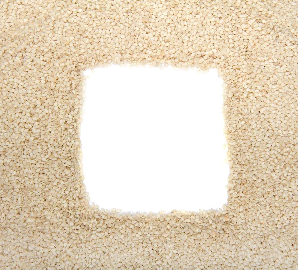 Frame made from sesame — Stock Photo, Image