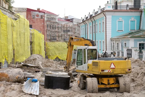 Oprava silnice. sestup City Park se nachází v Kyjevě, Ukrajina. — Stock fotografie