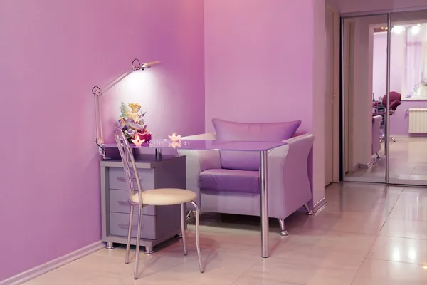 Manicure room in a modern beauty salon