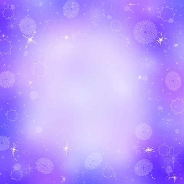 Purple christmas background with snowflakes — Stock Photo, Image