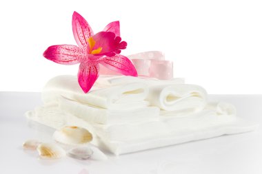 Spa aksesuarlar: levha, havlu ve deniz tuzu