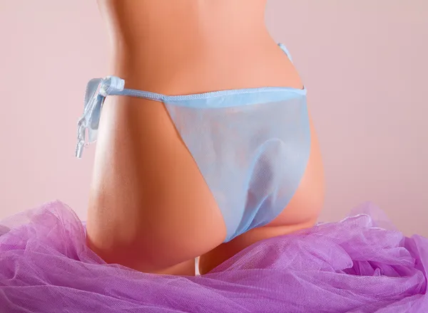 Woman spa disposable panties on a mannequin, rear view — Stock Photo, Image
