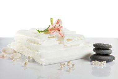 Spa ya da klinik aksesuarlar: çarşaf ve havlu