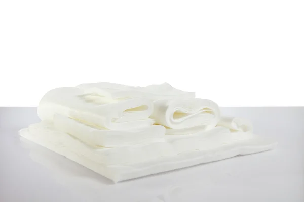 White sheet, towels and napkins — Stock Photo, Image