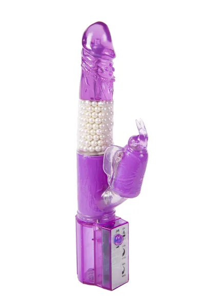Purple hi-tech vibrator with rabbit — Stock Photo, Image