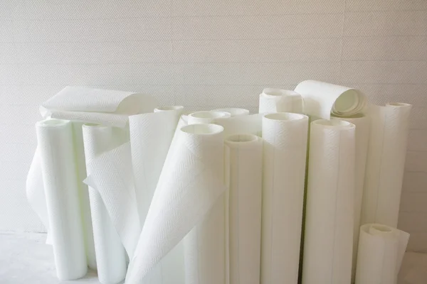 Rouleaux de papier peint en verre blanc — Photo