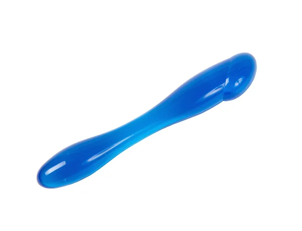 孤立的蓝色对接插头的性玩具 — 图库照片