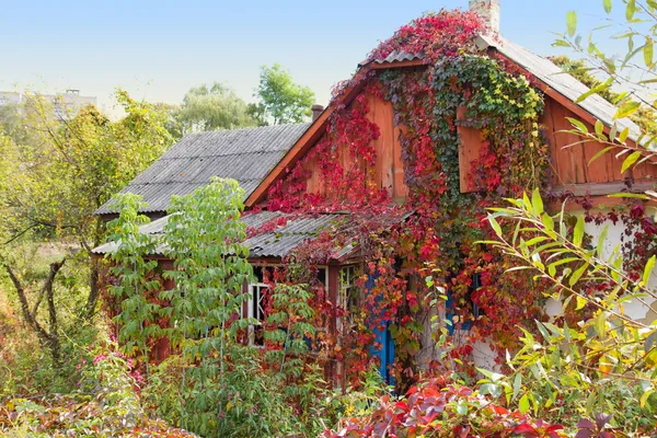 Mooie verlaten herfst landhuis — Stockfoto