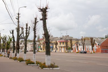 geniş cadde. Korosten, Ukrayna