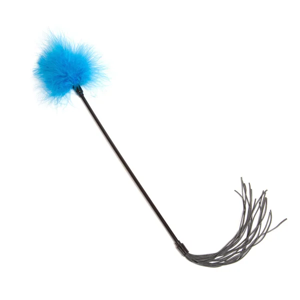 Blue Feathered fetish whip — Stock Photo, Image